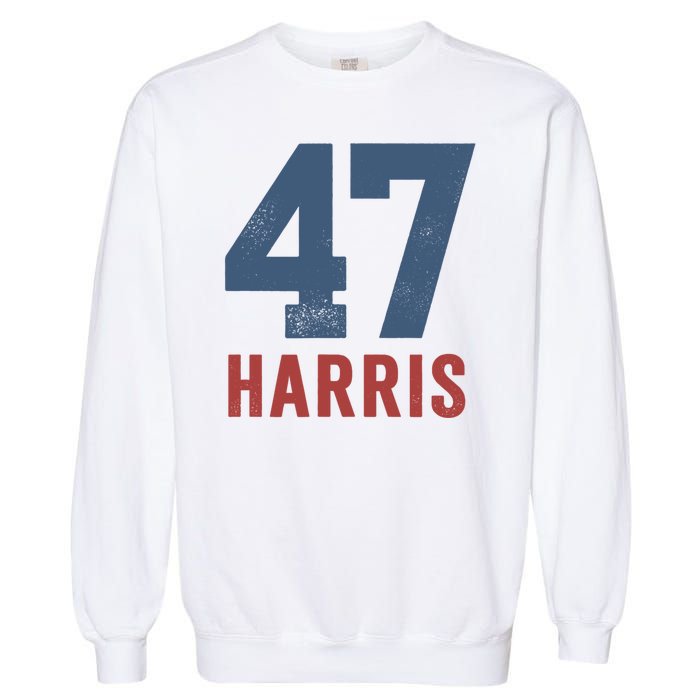 47th President Usa Harris Retro Garment-Dyed Sweatshirt