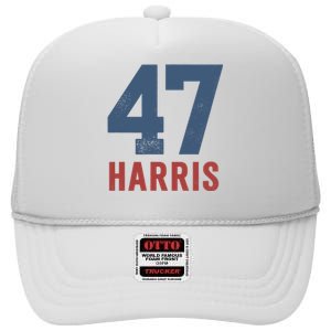 47th President Usa Harris Retro High Crown Mesh Back Trucker Hat