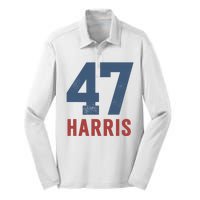 47th President Usa Harris Retro Silk Touch Performance Long Sleeve Polo