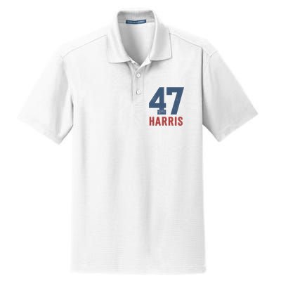 47th President Usa Harris Retro Dry Zone Grid Polo