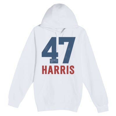 47th President Usa Harris Retro Premium Pullover Hoodie