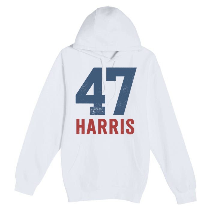 47th President Usa Harris Retro Premium Pullover Hoodie