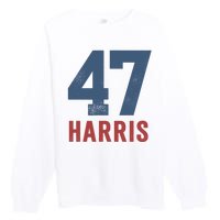 47th President Usa Harris Retro Premium Crewneck Sweatshirt