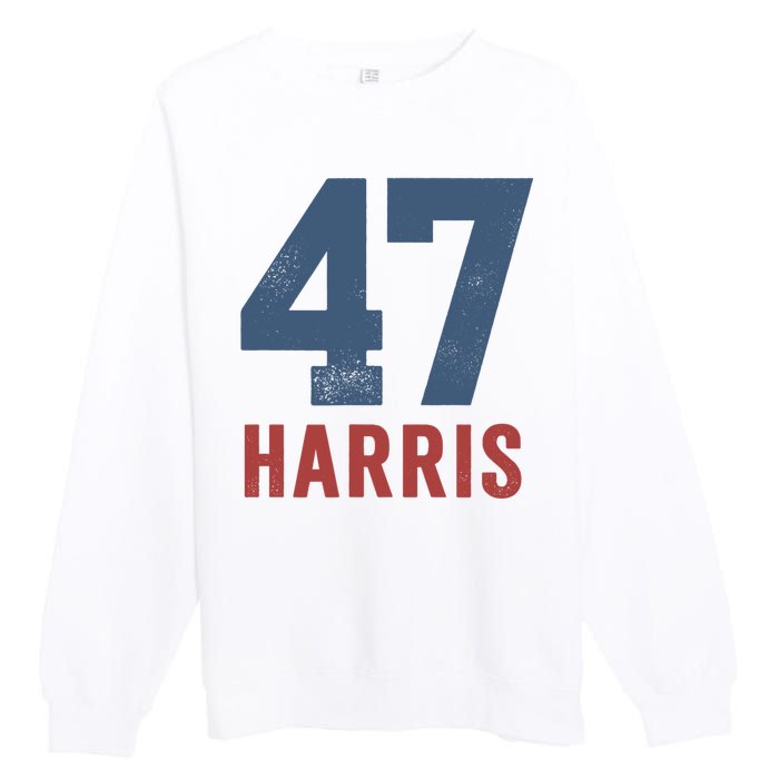 47th President Usa Harris Retro Premium Crewneck Sweatshirt