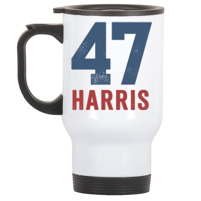 47th President Usa Harris Retro Stainless Steel Travel Mug