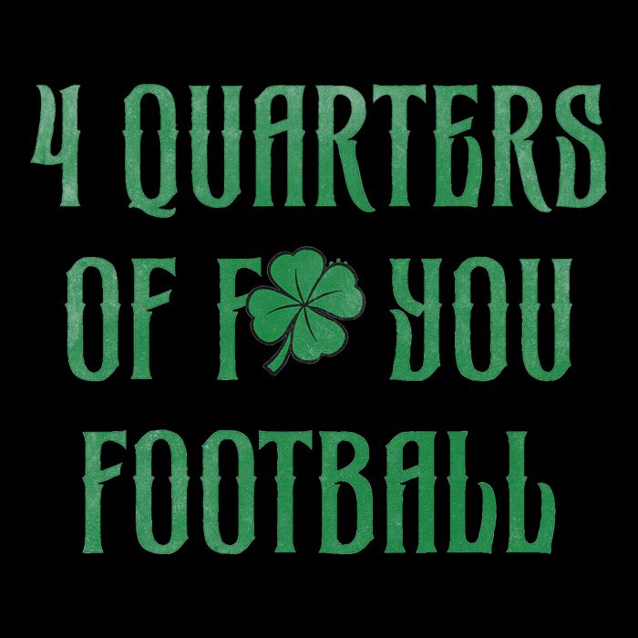 4 Quarters Of F You Football Clover Button