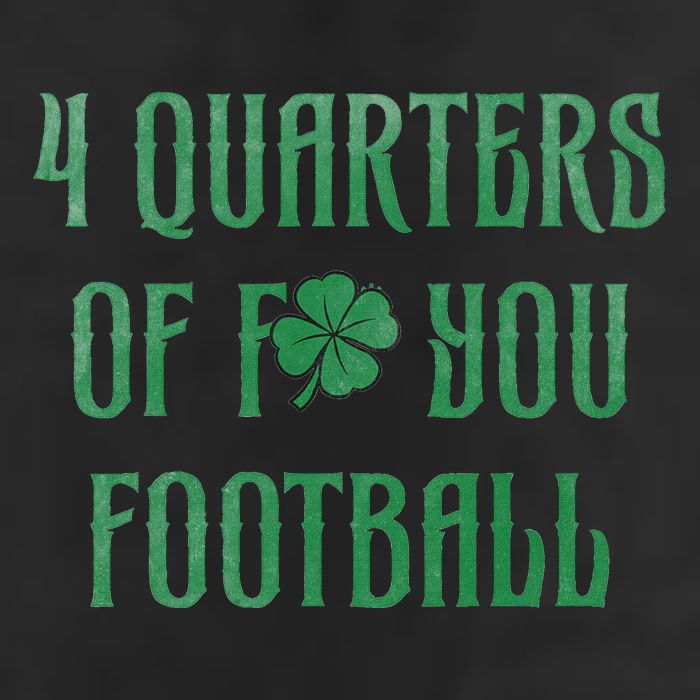 4 Quarters Of F You Football Clover Adult Drive Performance Visor