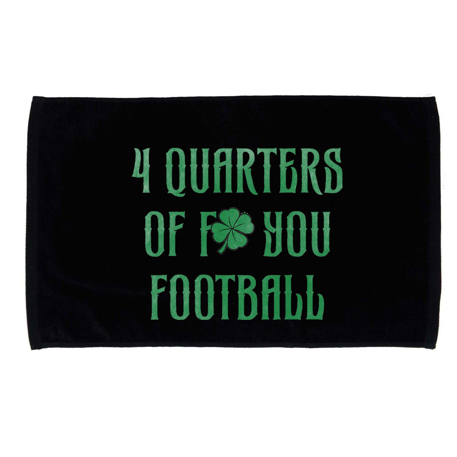 4 Quarters Of F You Football Clover Microfiber Hand Towel