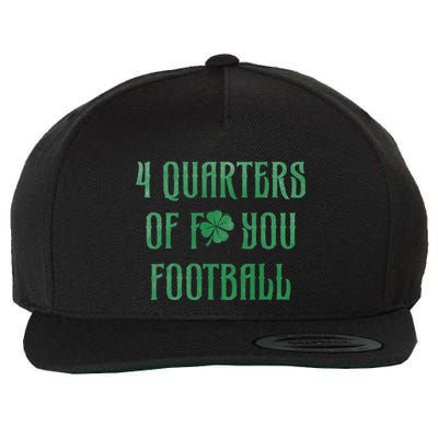 4 Quarters Of F You Football Clover Wool Snapback Cap