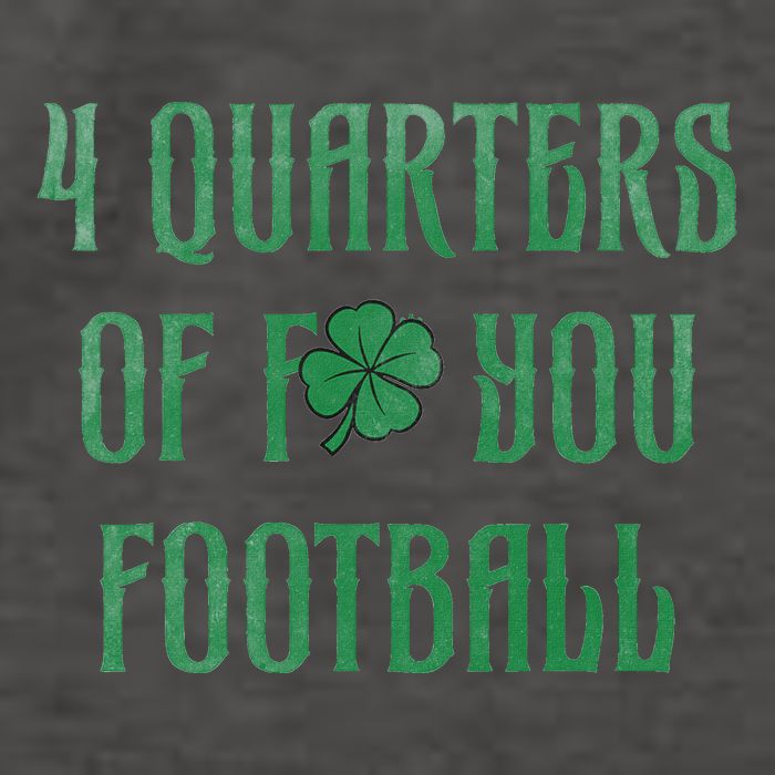 4 Quarters Of F You Football Clover Vector Backpack
