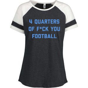 4 Quarters Of F You Football Enza Ladies Jersey Colorblock Tee