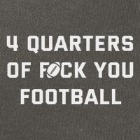 4 Quarters Of F You Football Cotton Canvas Backpack