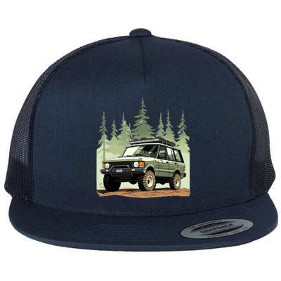 4x4 Rover Flat Bill Trucker Hat