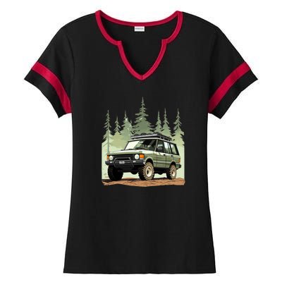 4x4 Rover Ladies Halftime Notch Neck Tee