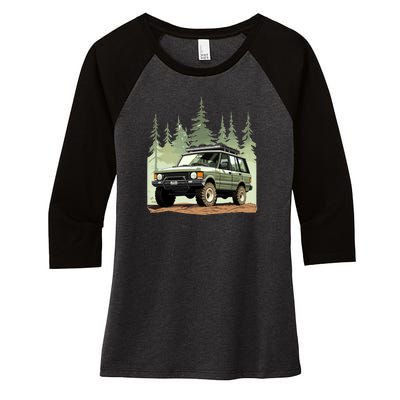 4x4 Rover Women's Tri-Blend 3/4-Sleeve Raglan Shirt