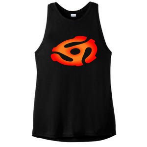 45 Rpm Adapter Vinyl Record Ladies PosiCharge Tri-Blend Wicking Tank