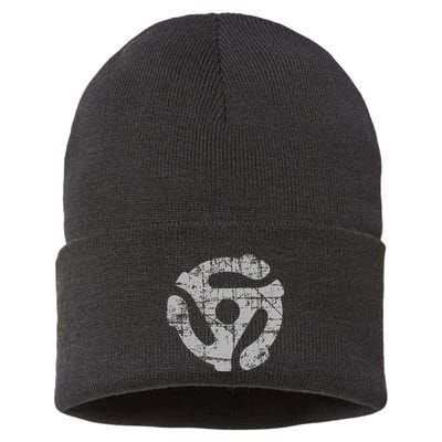 45 Rpm Record Adapter Turntable Sustainable Knit Beanie