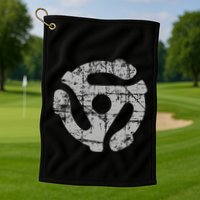 45 Rpm Record Adapter Turntable Golf Towel