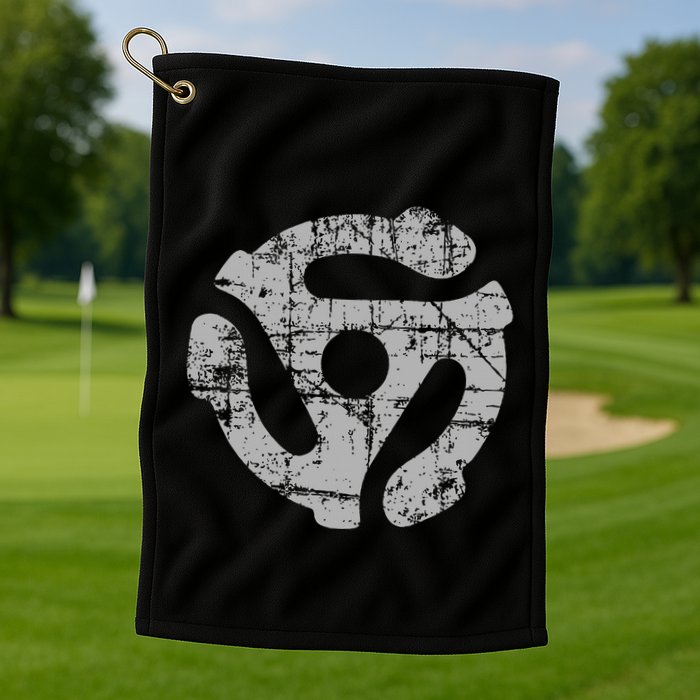 45 Rpm Record Adapter Turntable Golf Towel