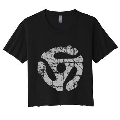 45 Rpm Record Adapter Turntable Crop Top