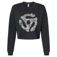 45 Rpm Record Adapter Turntable Cropped Pullover Crew