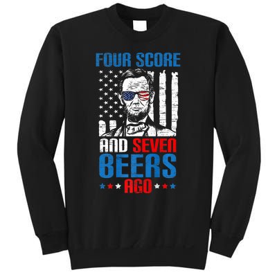 4 Score And 7 Beers Ago Made For A Patriotic 4th Of July Sweatshirt