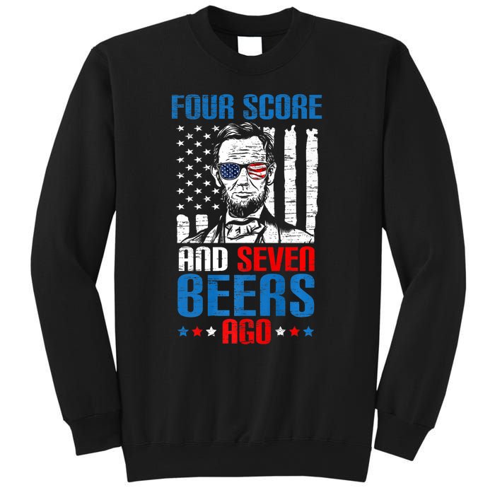 4 Score And 7 Beers Ago Made For A Patriotic 4th Of July Sweatshirt