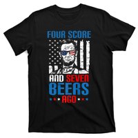 4 Score And 7 Beers Ago Made For A Patriotic 4th Of July T-Shirt