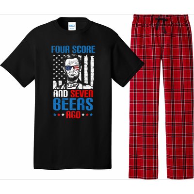 4 Score And 7 Beers Ago Made For A Patriotic 4th Of July Pajama Set