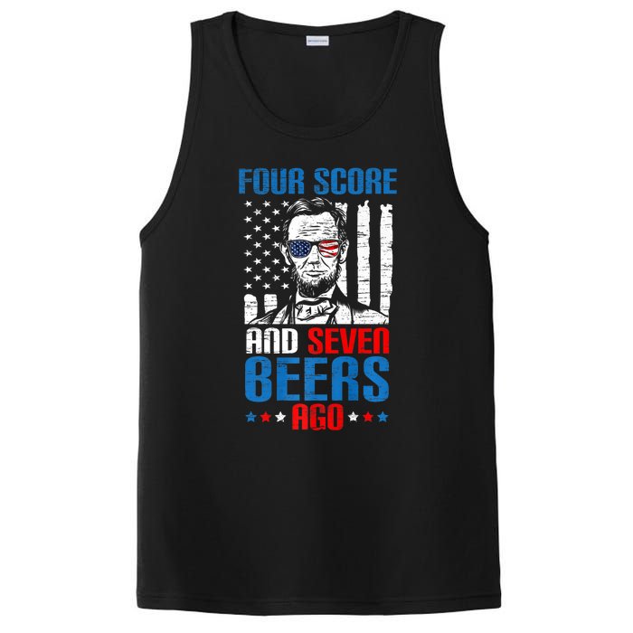 4 Score And 7 Beers Ago Made For A Patriotic 4th Of July PosiCharge Competitor Tank