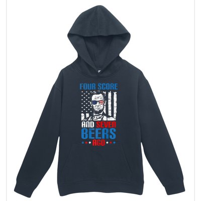 4 Score And 7 Beers Ago Made For A Patriotic 4th Of July Urban Pullover Hoodie