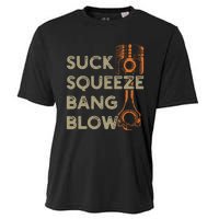 4 Stroke Cycle Suck Squeeze Bang Blow Piston Mechanic Cooling Performance Crew T-Shirt