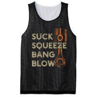 4 Stroke Cycle Suck Squeeze Bang Blow Piston Mechanic Mesh Reversible Basketball Jersey Tank