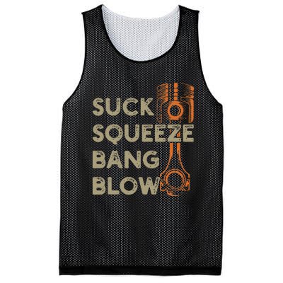 4 Stroke Cycle Suck Squeeze Bang Blow Piston Mechanic Mesh Reversible Basketball Jersey Tank