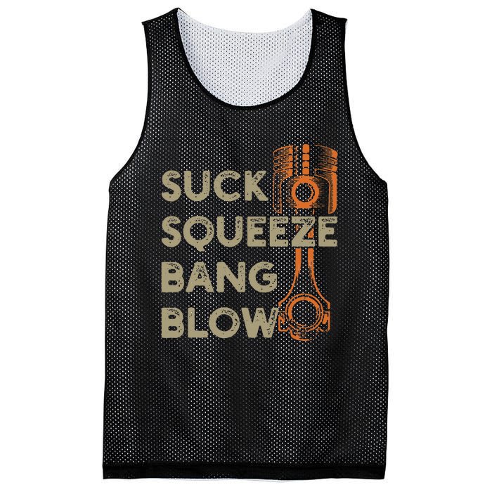 4 Stroke Cycle Suck Squeeze Bang Blow Piston Mechanic Mesh Reversible Basketball Jersey Tank