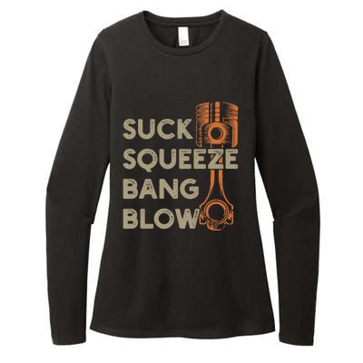 4 Stroke Cycle Suck Squeeze Bang Blow Piston Mechanic Gift Womens CVC Long Sleeve Shirt