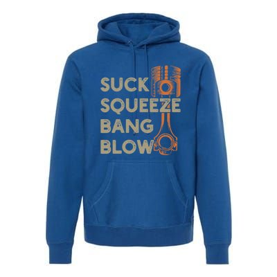 4 Stroke Cycle Suck Squeeze Bang Blow Piston Mechanic Gift Premium Hoodie