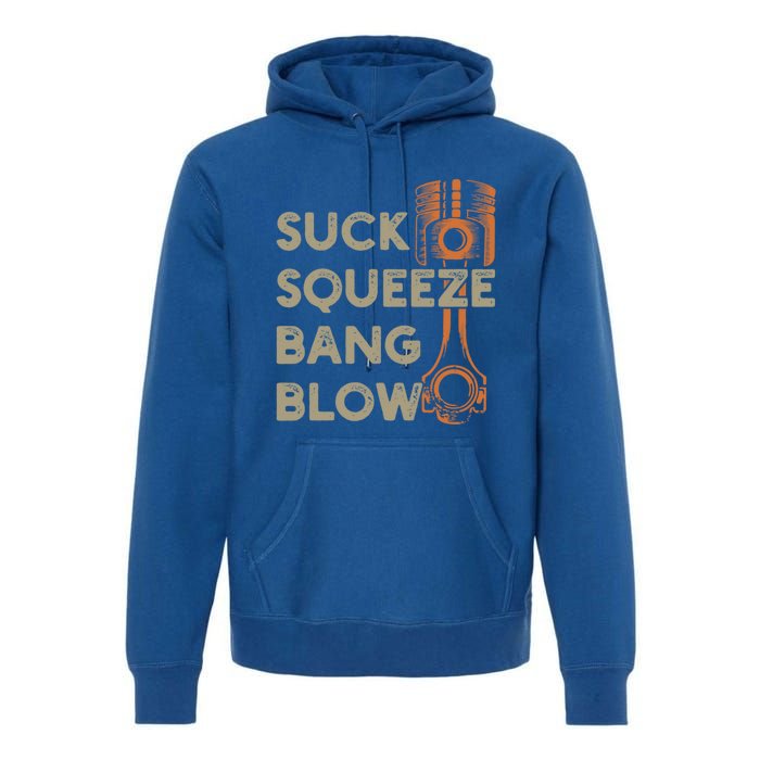 4 Stroke Cycle Suck Squeeze Bang Blow Piston Mechanic Gift Premium Hoodie