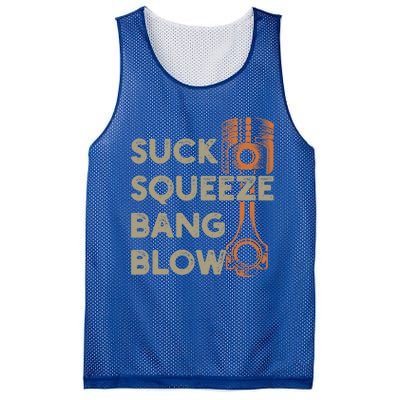 4 Stroke Cycle Suck Squeeze Bang Blow Piston Mechanic Gift Mesh Reversible Basketball Jersey Tank