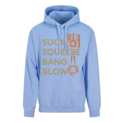 4 Stroke Cycle Suck Squeeze Bang Blow Piston Mechanic Gift Unisex Surf Hoodie