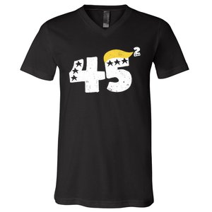 45 Squared Donald Trump 2024 45 47 Trump V-Neck T-Shirt