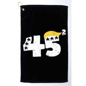 45 Squared Donald Trump 2024 45 47 Trump Platinum Collection Golf Towel