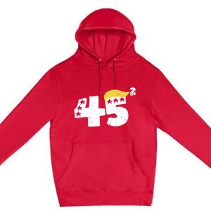 45 Squared Donald Trump 2024 45 47 Trump Premium Pullover Hoodie