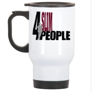 4 Slim People Stainless Steel Travel Mug