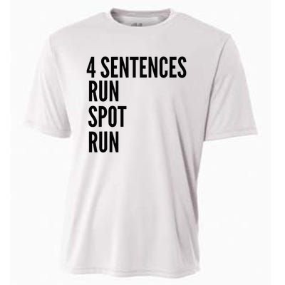 4 Sentences Run Spot Run Presidential Debate Trump 2024 Cooling Performance Crew T-Shirt