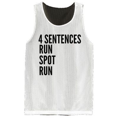 4 Sentences Run Spot Run Presidential Debate Trump 2024 Mesh Reversible Basketball Jersey Tank