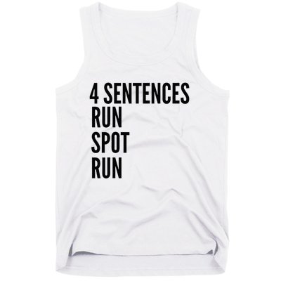 4 Sentences Run Spot Run Presidential Debate Trump 2024 Tank Top