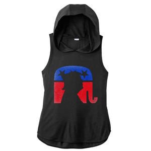 45 Squared Second Term Usa Ladies PosiCharge Tri-Blend Wicking Draft Hoodie Tank