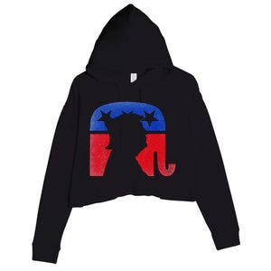 45 Squared Second Term Usa Crop Fleece Hoodie