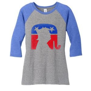 45 Squared Second Term Usa Women's Tri-Blend 3/4-Sleeve Raglan Shirt